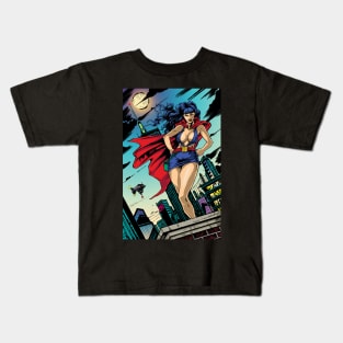 Phantom Lady Strikes Kids T-Shirt